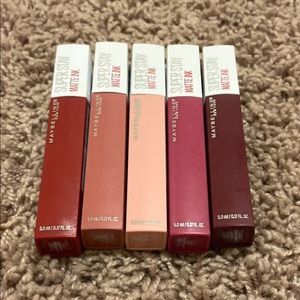 Maybelline Superstay Matte Ink Lipsticks, 5 pack